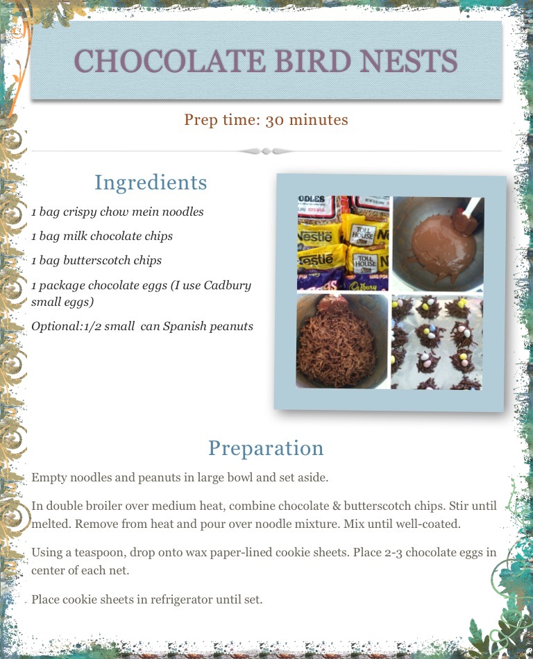 chocolate bird nests