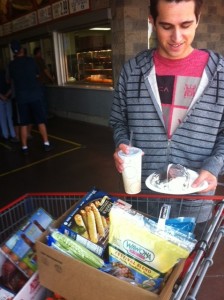 Son at costco